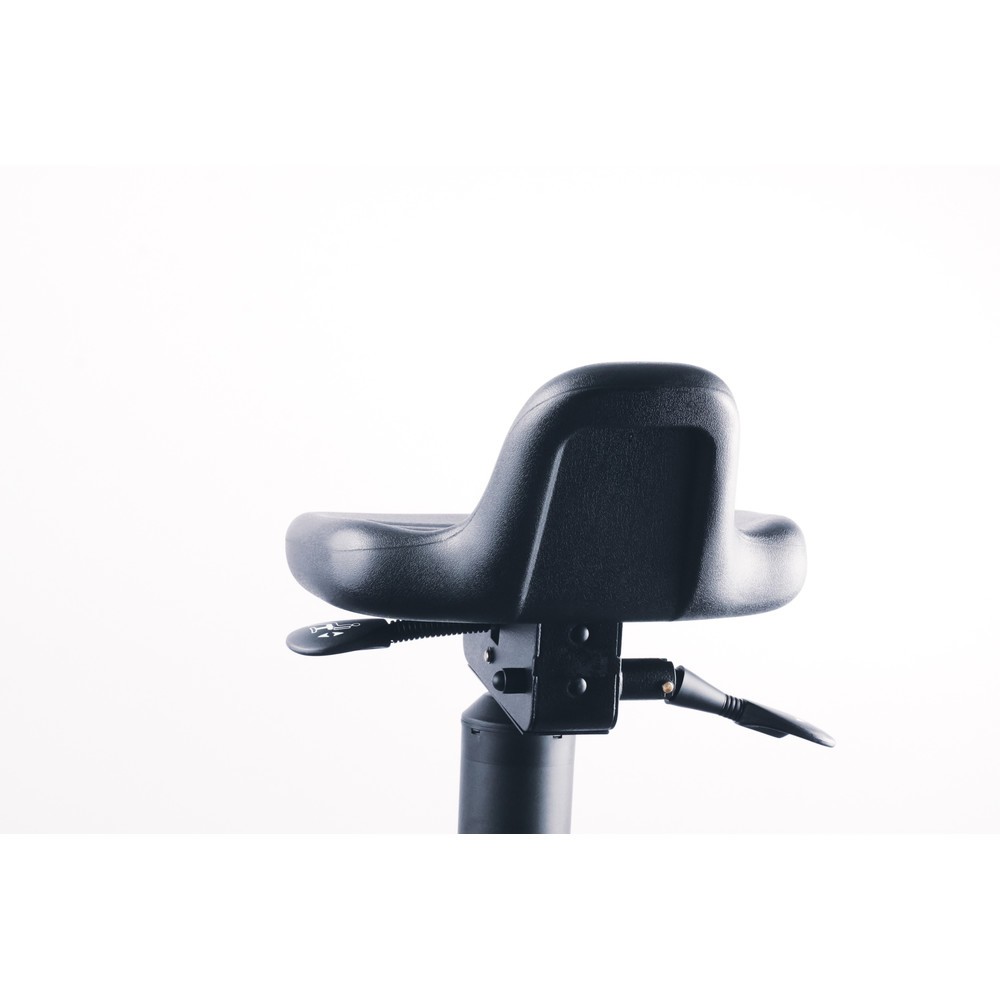 Produktabbildung Nr. 3: meychair Stehhilfe, dreh- und neigbarer PU-Sitz, Sitzhöhe 620-890 mm, Stahlbasis, kurze Rückenlehne