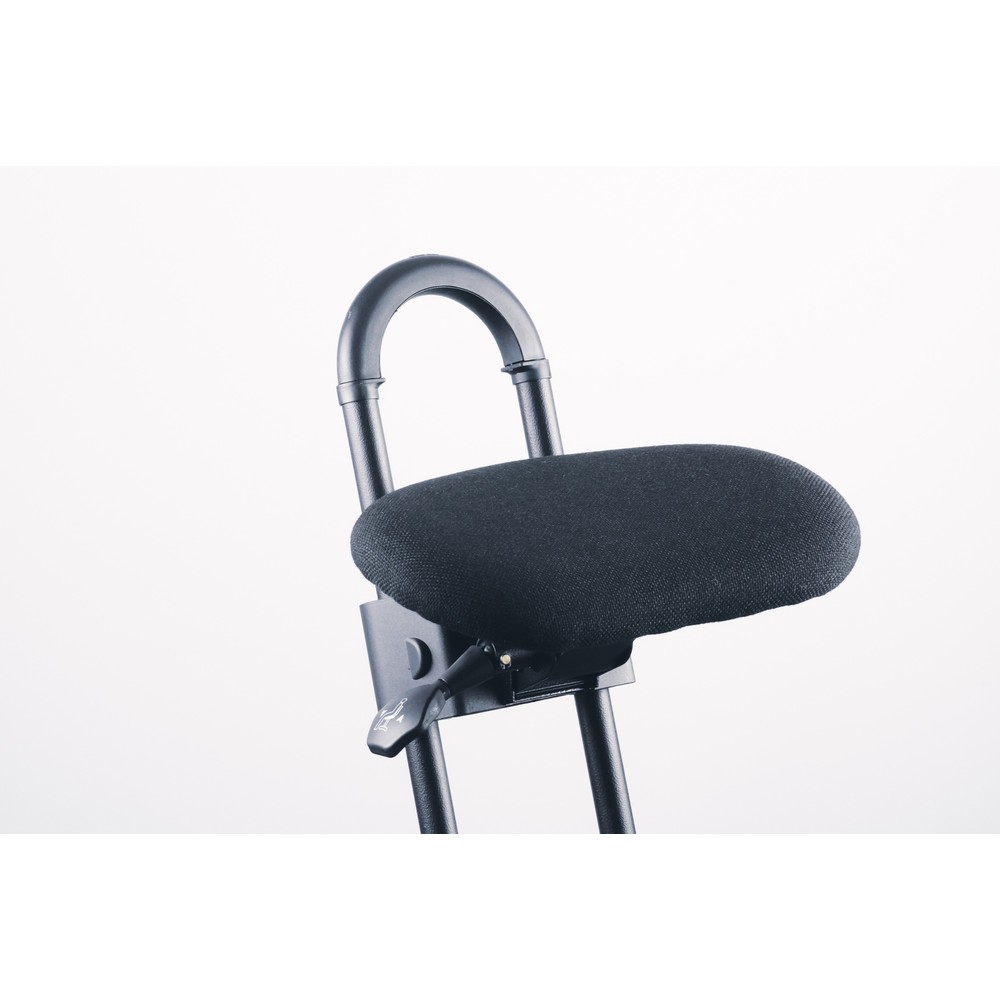 Produktabbildung Nr. 13: meychair Stehhilfe mit Rollen, Stoffpolster, Sitzhöhe 610-860 mm, Bodengleiter, Standfuß