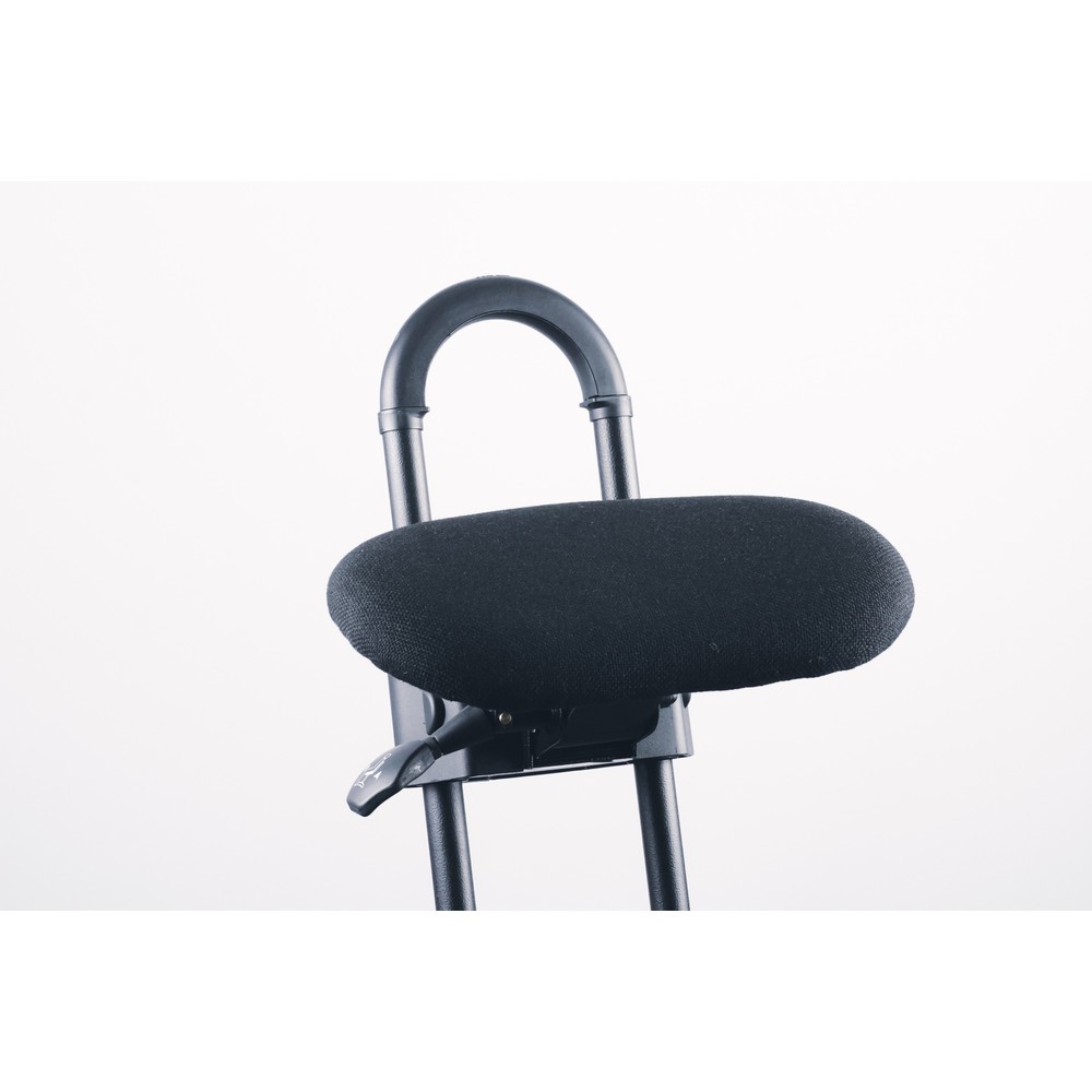 Produktabbildung Nr. 14: meychair Stehhilfe mit Rollen, Stoffpolster, Sitzhöhe 610-860 mm, Bodengleiter, Standfuß