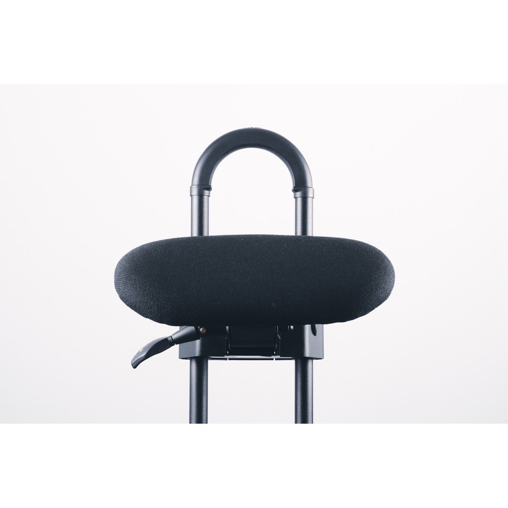 Produktabbildung Nr. 15: meychair Stehhilfe mit Rollen, Stoffpolster, Sitzhöhe 610-860 mm, Bodengleiter, Standfuß