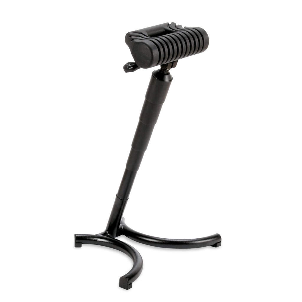 meychair Stehhilfe, PU-Rundsitz, Sitzhöhe 630-840 mm, Gabel-Standfuß, Tragegriff Produktabbildung: meychair Stehhilfe, PU-Rundsitz, Sitzhöhe 630-840 mm, Gabel-Standfuß, Tragegriff