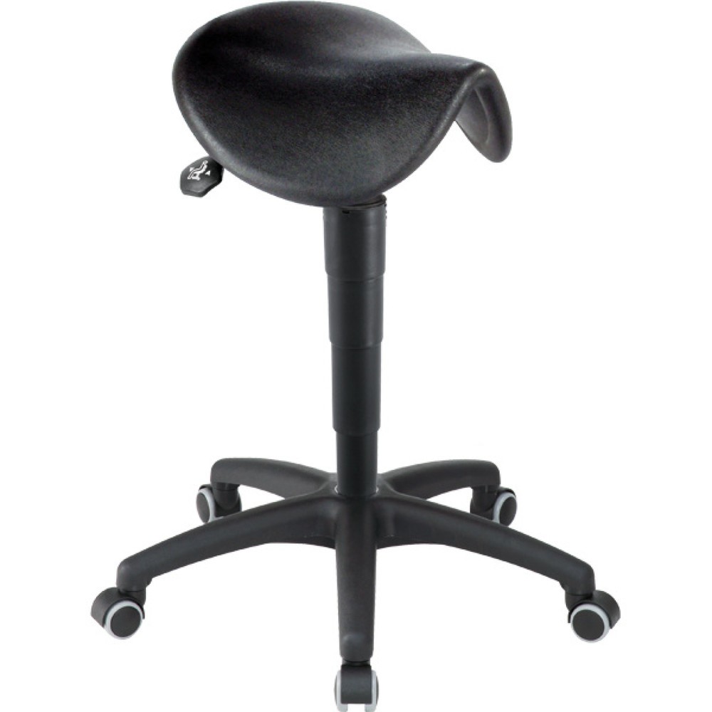 Produktabbildung: meychair Stehhilfe, neigbarer Sattelsitz, Sitzhöhe 660-890 mm, Rollen