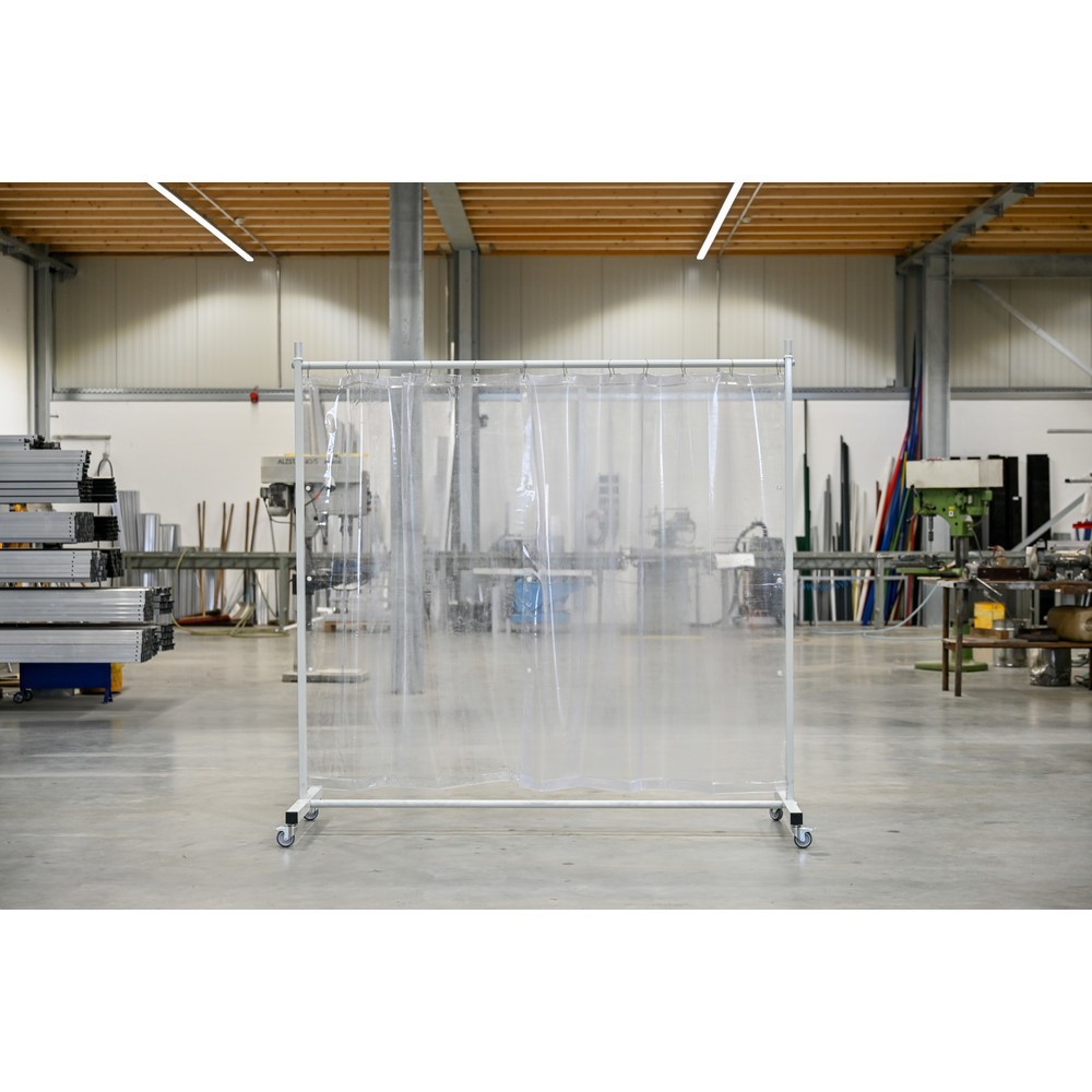 Produktabbildung: Mobile Schutzstellwand, 1-tlg., Plane 0,4 mm, transparent