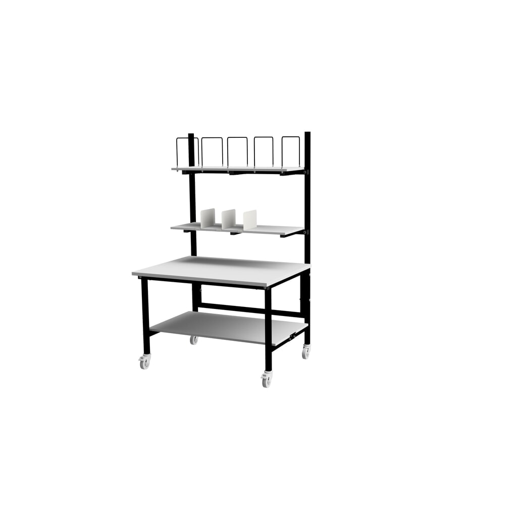 Produktabbildung: DAHMEN Mobiler Packtisch Kompakt, HxBxT 850 x 1.200 x 900 mm, anthrazit