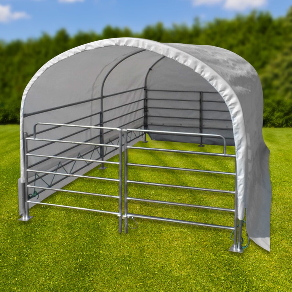 Mobiler Unterstand, inkl. Gatter, Grundfläche HxBxT 1.700 x 2.000 x 3.000 mm Produktabbildung Nr. 2: Mobiler Unterstand, inkl. Gatter, Grundfläche HxBxT 1.700 x 2.000 x 3.000 mm