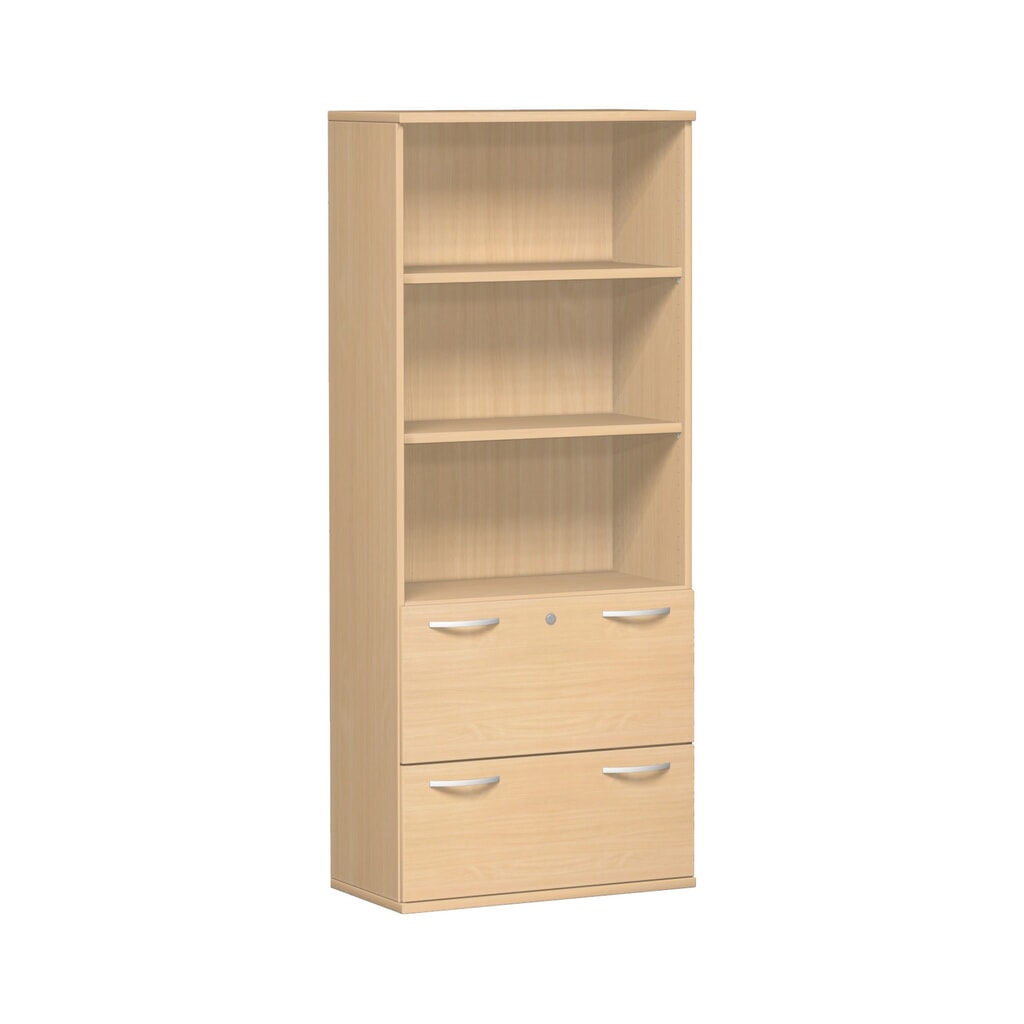 Produktabbildung: Geramöbel Modulschrank Profi mit Hängeregistratur, 5 OH, Buche