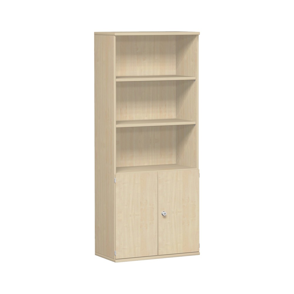 Produktabbildung: Modulschrank Profi mit Holztüren, 5 OH, Ahorn