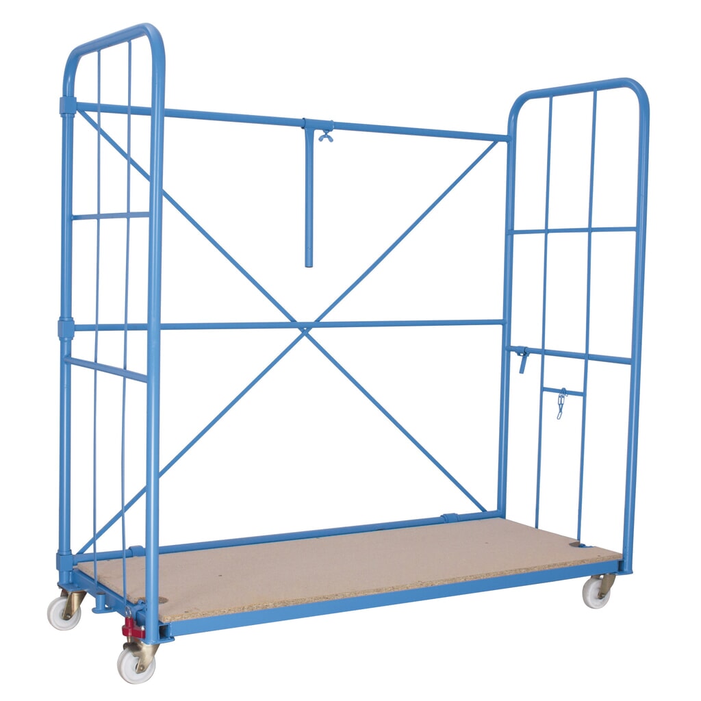 Produktabbildung: Möbel-Rollbox mit Gitterseiten + Rückenstreben, HxBxT 1.730 x 1.730 x 730 mm
