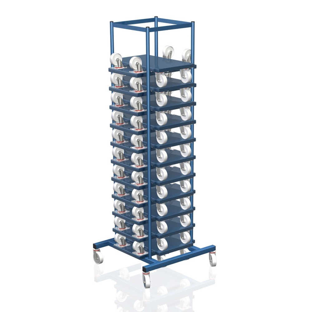Produktabbildung: Möbelhund® Sammelständer für Transport- und Möbelroller, BxTxH 700 x 740 x 2.000 mm