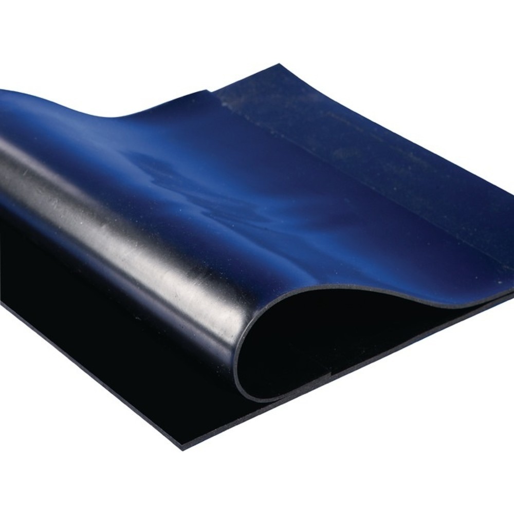 Produktabbildung: MÖLLER Gummiplatte, schwarz NR/SBR, Breite 1,2 m Länge 10 m Dicke 2 mm, Rolle, o.Gewebeeinlage