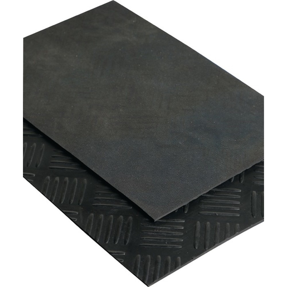 Produktabbildung: MÖLLER Hammerschlagmatte, schwarz NR/SBR, Breite 1,4 m Länge 10 m Dicke 3 mm, Rolle