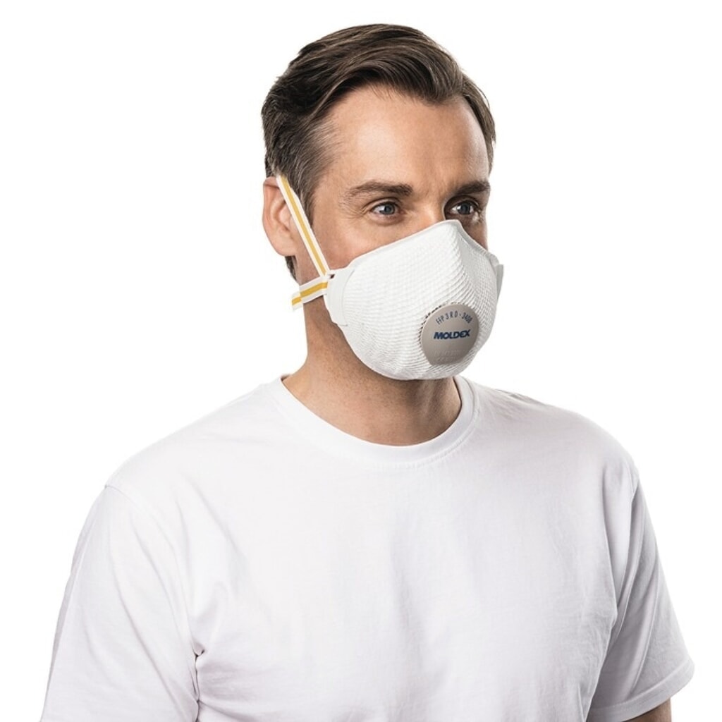 MOLDEX®Atemschutzmaske Air Plus ProValve 340801, mit Ausatemventil, FFP3 / V R D, 5St./KT Produktabbildung Nr. 2: MOLDEX®Atemschutzmaske Air Plus ProValve 340801, mit Ausatemventil, FFP3 / V R D, 5St./KT