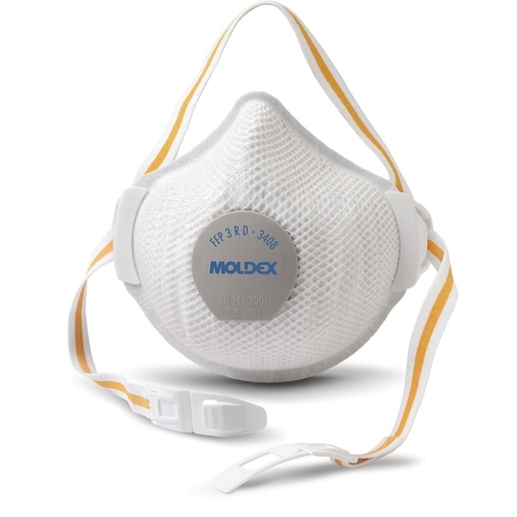 MOLDEX®Atemschutzmaske Air Plus ProValve 340801, mit Ausatemventil, FFP3 / V R D, 5St./KT Produktabbildung: MOLDEX®Atemschutzmaske Air Plus ProValve 340801, mit Ausatemventil, FFP3 / V R D, 5St./KT