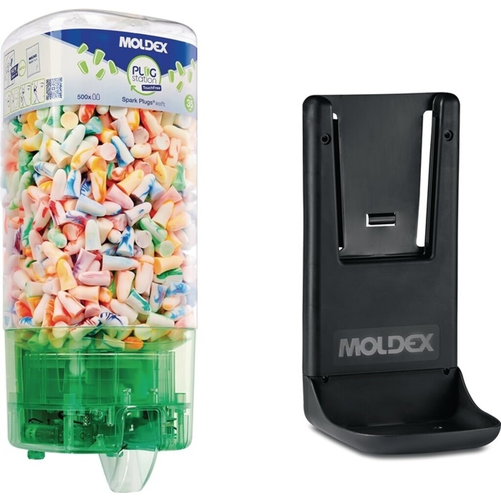 MOLDEX® Gehörschutzspender PlugStation TouchFree, mit Füllung Spark Plugs (500 Paar) Produktabbildung Nr. 2: MOLDEX® Gehörschutzspender PlugStation TouchFree, mit Füllung Spark Plugs (500 Paar)