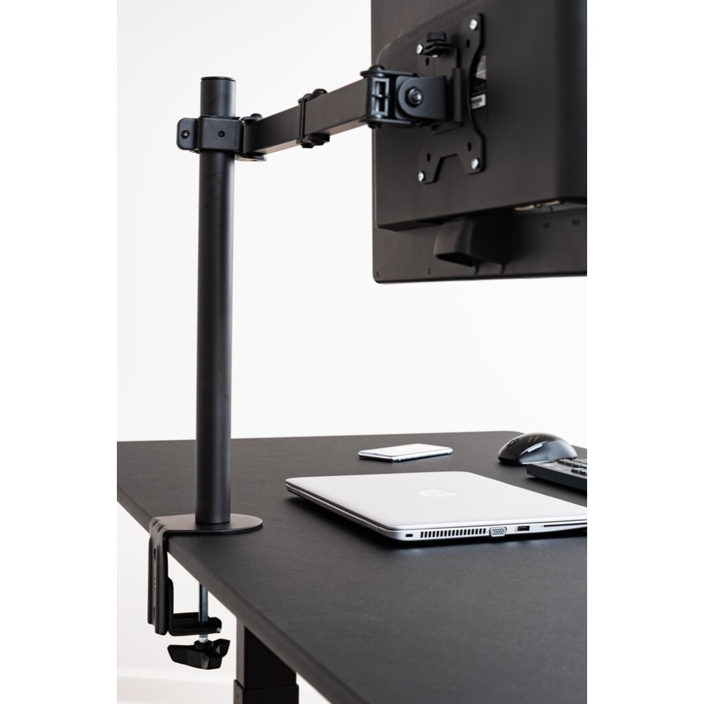 Monitorhalter für 1 Monitor, mit Kipp- und Drehfunktion, schwarz Produktabbildung Nr. 2: Monitorhalter für 1 Monitor, mit Kipp- und Drehfunktion, schwarz