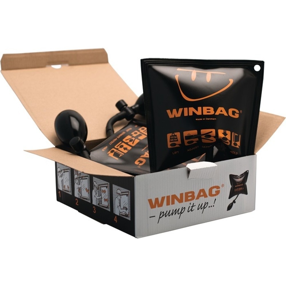 Produktabbildung: Montagekissen Winbag, Kunststoff schwarz, 135 kg, 4 Stück im Karton