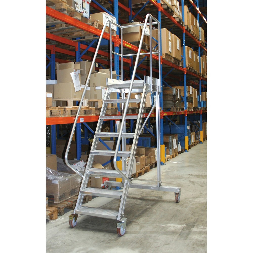 Produktabbildung: Platformtrap 60° (verrijdbaar), 4 wielen, 4 treden