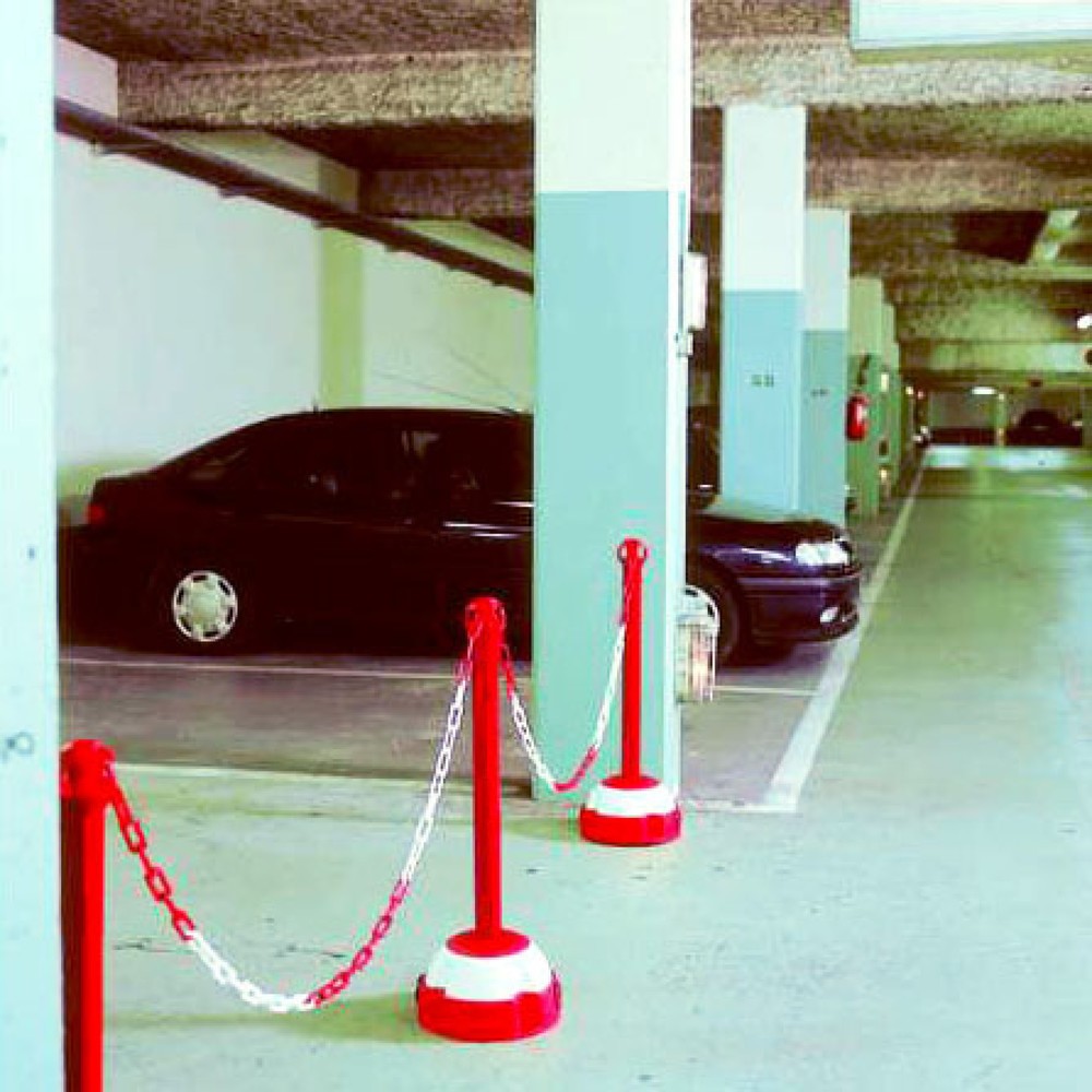 Produktabbildung Nr. 1: MORAVIA Alu-Kettenständer, Höhe 975 mm, gelb