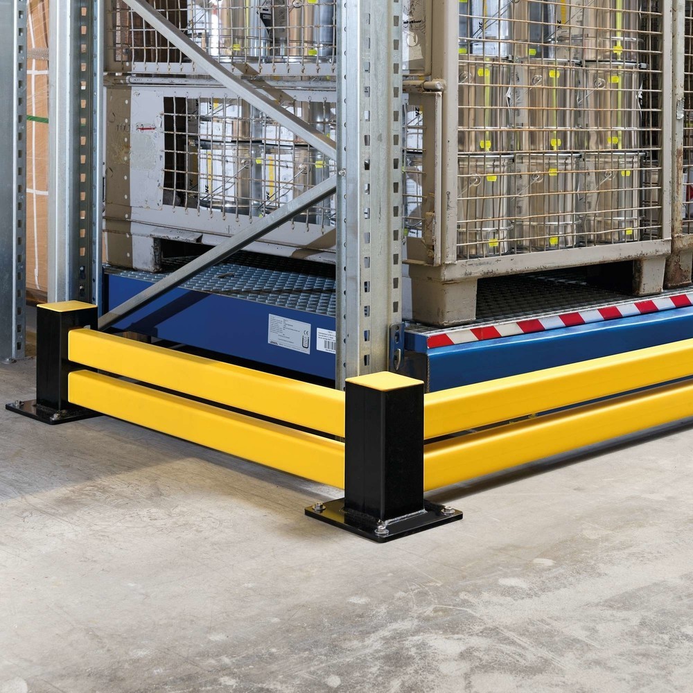 Produktabbildung Nr. 2: Moravia Holm für Ecken von Rammschutzgeländer BLACK BULL HYBRID, Innen- und Außenbereich, 1.000 mm Länge
