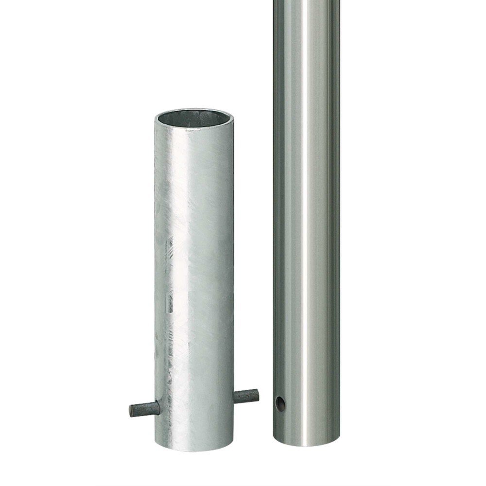 Produktabbildung: MORAVIA Edelstahlpoller MILANO, zum Einbetonieren, HxØ 925 (+260) x 60 mm