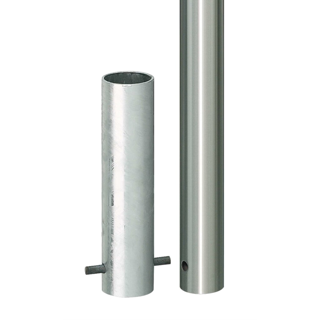 Produktabbildung: MORAVIA Edelstahlpoller MILANO, zum Einbetonieren, HxØ 925 (+260) x 60 mm