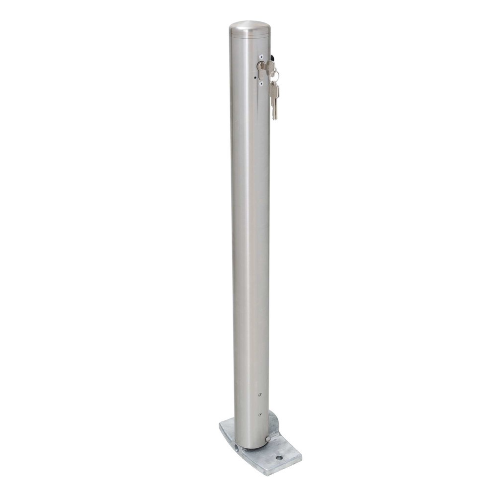 Produktabbildung Nr. 6: MORAVIA Edelstahlpoller MILANO, zum Aufdübeln, umlegbar, mit Zylinderschloss, HxØ 925 x 76 mm
