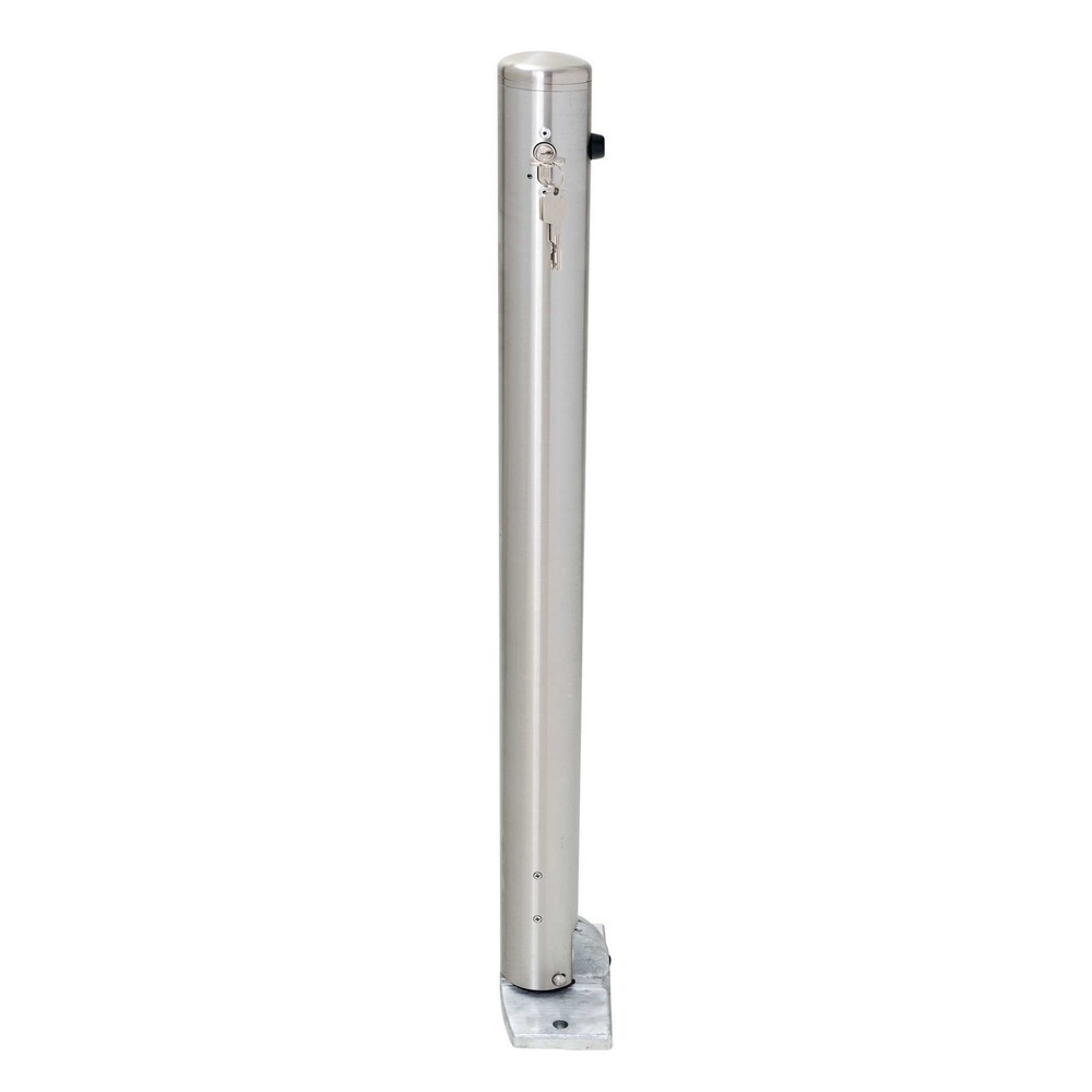 Produktabbildung Nr. 7: MORAVIA Edelstahlpoller MILANO, zum Aufdübeln, umlegbar, mit Zylinderschloss, HxØ 925 x 76 mm
