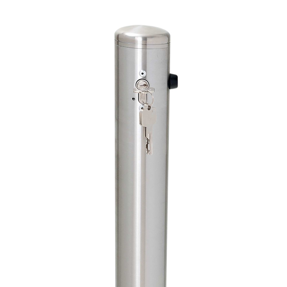 Produktabbildung Nr. 8: MORAVIA Edelstahlpoller MILANO, zum Aufdübeln, umlegbar, mit Zylinderschloss, HxØ 925 x 76 mm