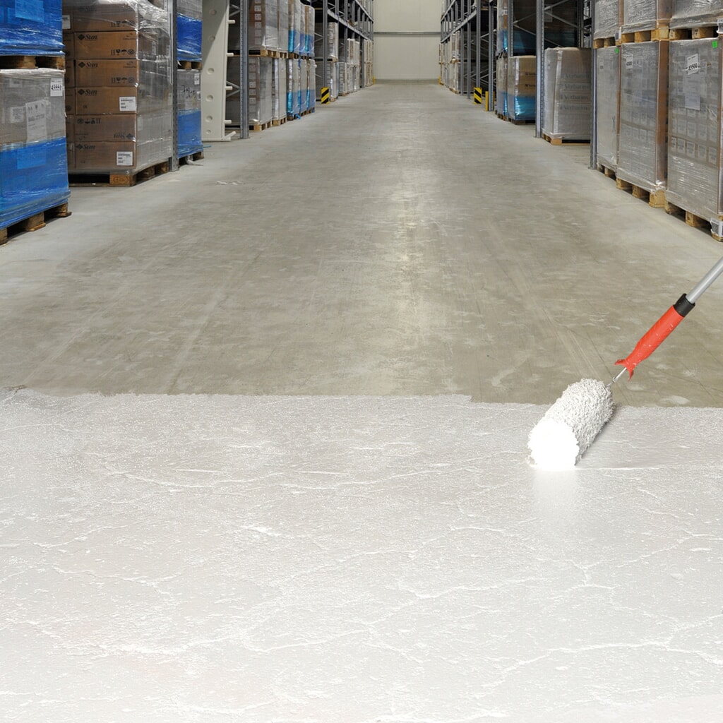 Produktabbildung Nr. 1: MORAVIA Hallenbeschichtung PROline-paint Anti-Rutsch, 5l, sehr feine Körnung, RAL 7001 silbergrau