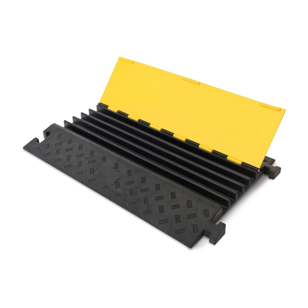 Produktabbildung Nr. 2: MORAVIA Kabelbrücke mit 5 Schächten, steckbar, HxBxT 50 x 900 x 590 mm,  schwarz/gelb