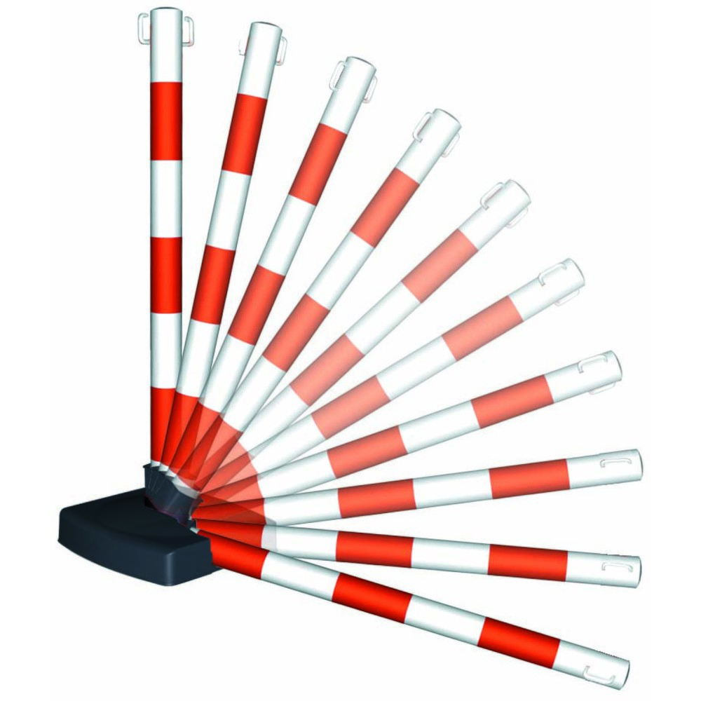 Produktabbildung Nr. 2: MORAVIA Ketten-Warnständer-Set GUARDA-Flex, 4 Ständer + 10 m Kette, rot/weiß