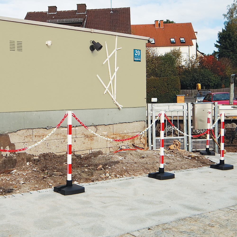 Produktabbildung Nr. 2: MORAVIA Kettenständer mit klappbarem Fuß, rot/weiß