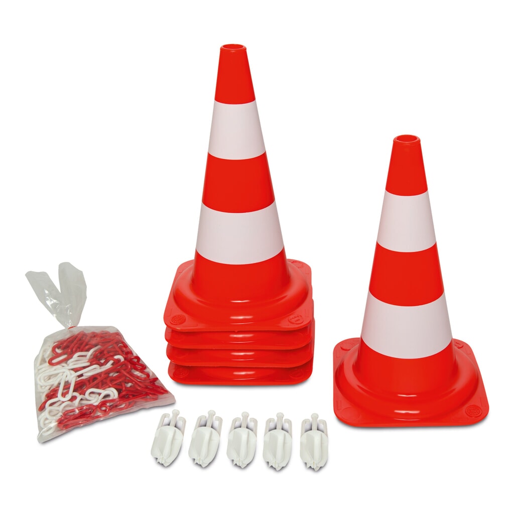 MORAVIA Leitkegel-Set, tagesleuchtend, Höhe 500 mm Produktabbildung: MORAVIA Leitkegel-Set, tagesleuchtend, Höhe 500 mm