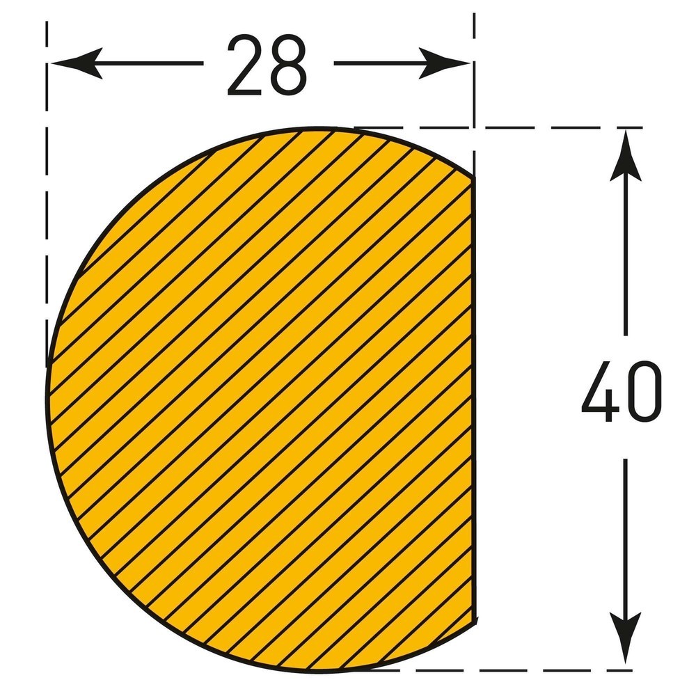 Produktabbildung Nr. 3: MORAVIA Prallschutz für Flächen, kreisförmig, selbstklebend, HxB 28 x 40 mm, Länge 1 m