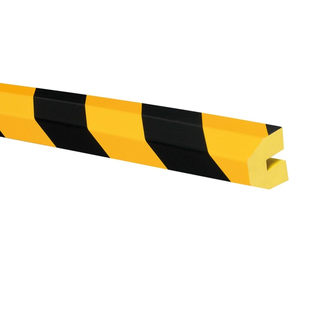 Produktabbildung: MORAVIA Prallschutz für Kanten, trapezförmig, zum Aufstecken, HxB 36 x 40 mm, Länge 1 m