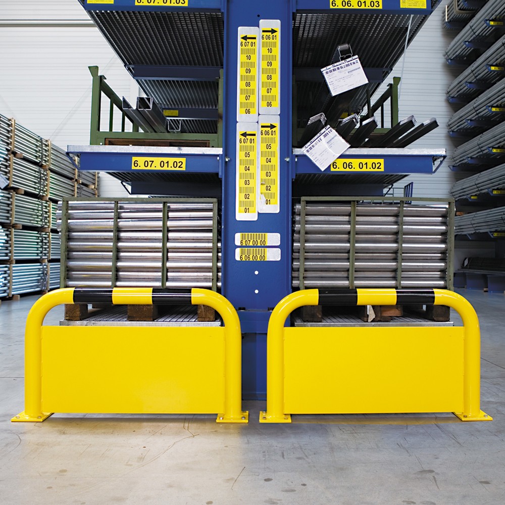 Produktabbildung: MORAVIA Rammschutzbügel mit Unterfahrschutz, Innenbereich, HxL 600 x 1.000 mm