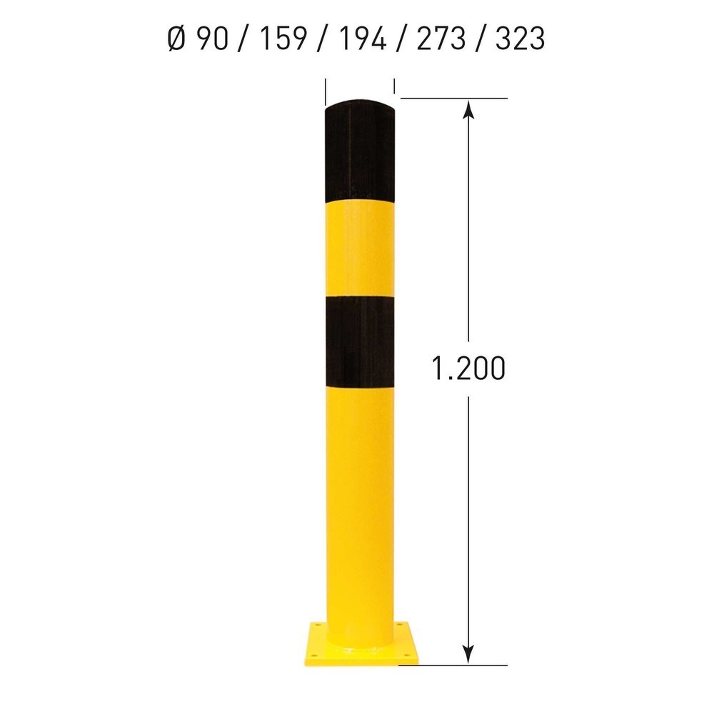 Produktabbildung Nr. 3: MORAVIA Rammschutzpoller, zum Aufdübeln, Außenbereich, Höhe 1.200 mm, Ø 159 mm