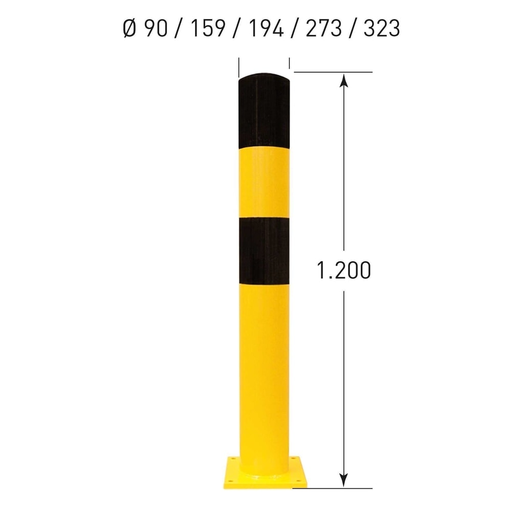 Produktabbildung Nr. 3: MORAVIA Rammschutzpoller, zum Aufdübeln, Außenbereich, Höhe 1.200 mm, Ø 159 mm