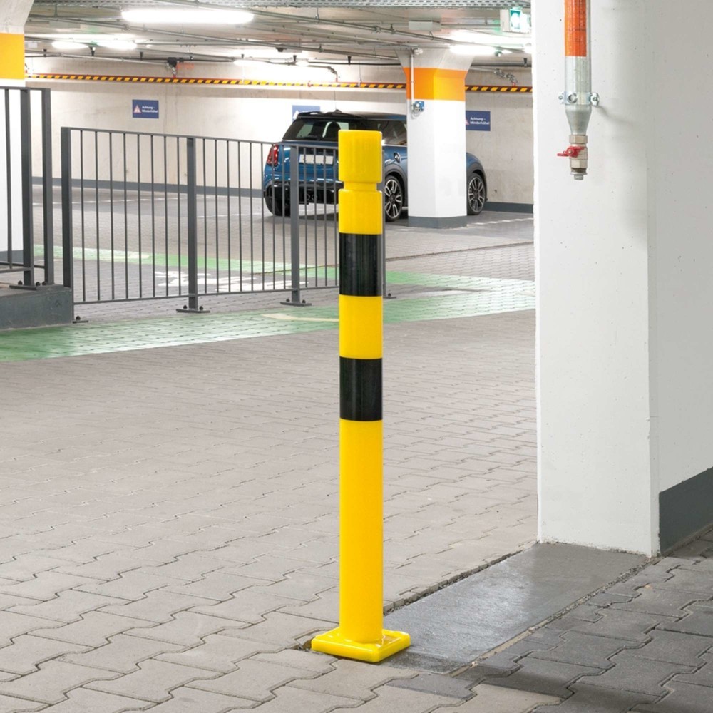 Produktabbildung Nr. 6: MORAVIA neigbarer Rammschutzpoller FLEX, Innen- und Außenbereich, schwarz-gelb, Höhe 1.000 mm, Ø 80 mm
