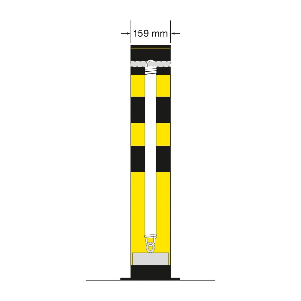 Produktabbildung Nr. 3: MORAVIA neigbarer Rammschutzpoller Swing, Innenbereich, Höhe 965 mm, Ø 159 mm