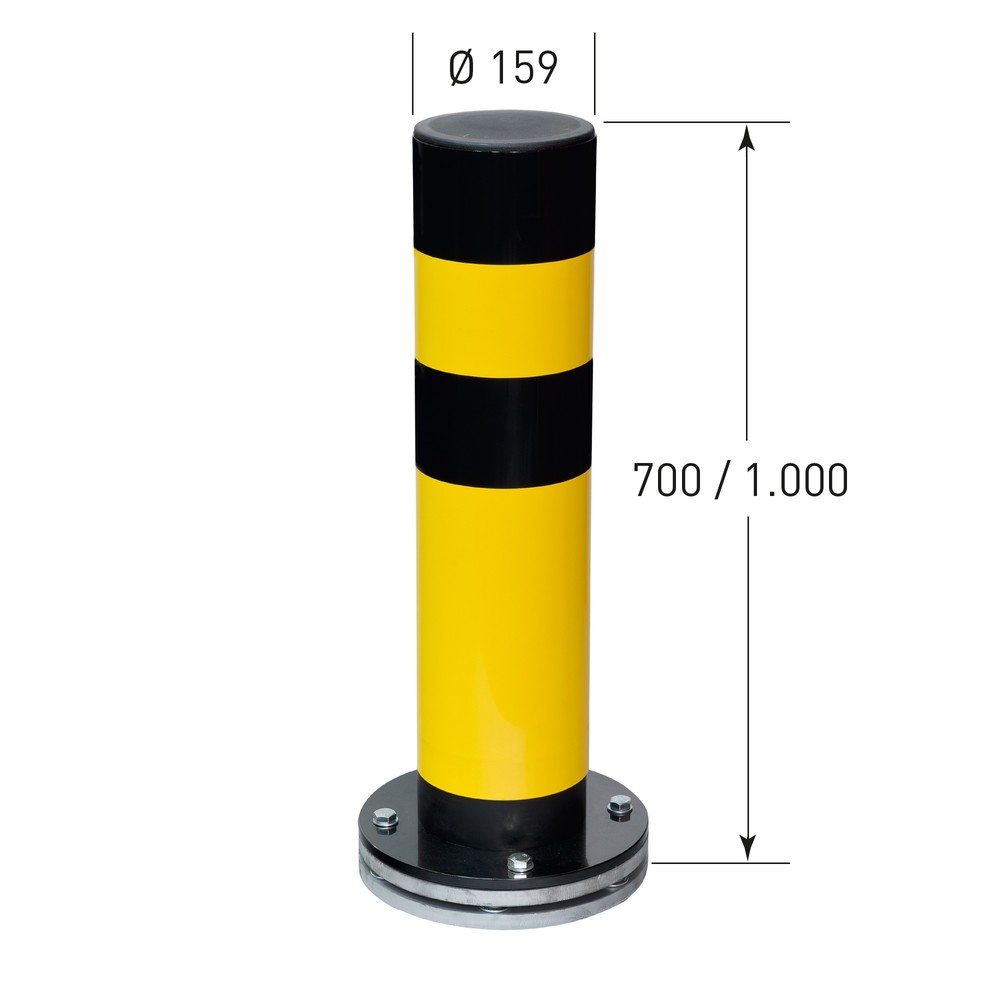 Produktabbildung Nr. 5: MORAVIA drehbarer Rammschutz-Poller Swing, Innenbereich, HxØ 1.000 x 159 mm