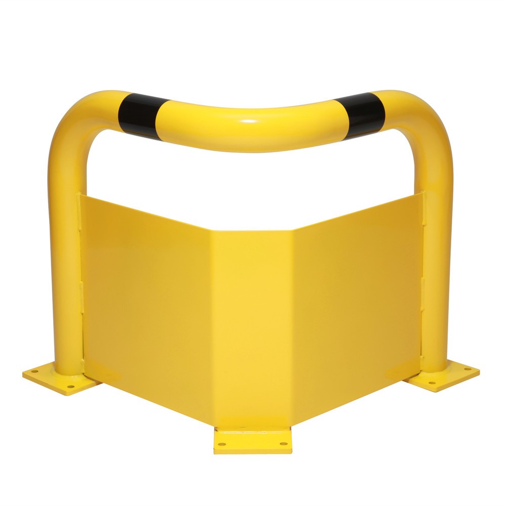 Produktabbildung Nr. 1: MORAVIA Rammschutzbügel mit Unterfahrschutz,  Innenbereich, winkelförmig, HxL 600 x 600 mm