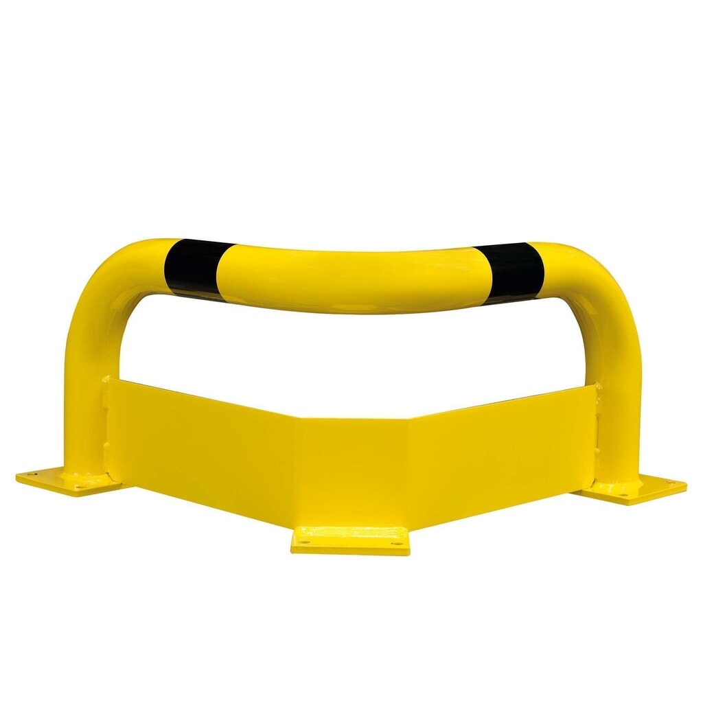 MORAVIA Rammschutzbügel mit Unterfahrschutz, Innenbereich, winkelförmig, HxL 350 x 600 mm Produktabbildung: MORAVIA Rammschutzbügel mit Unterfahrschutz, Innenbereich, winkelförmig, HxL 350 x 600 mm