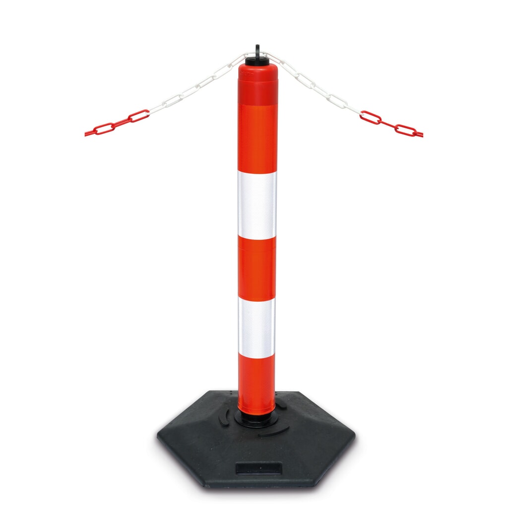 MORAVIA LeitPin mit Ösenkappe, rot/weiß reflektierend Produktabbildung: MORAVIA LeitPin mit Ösenkappe, rot/weiß reflektierend