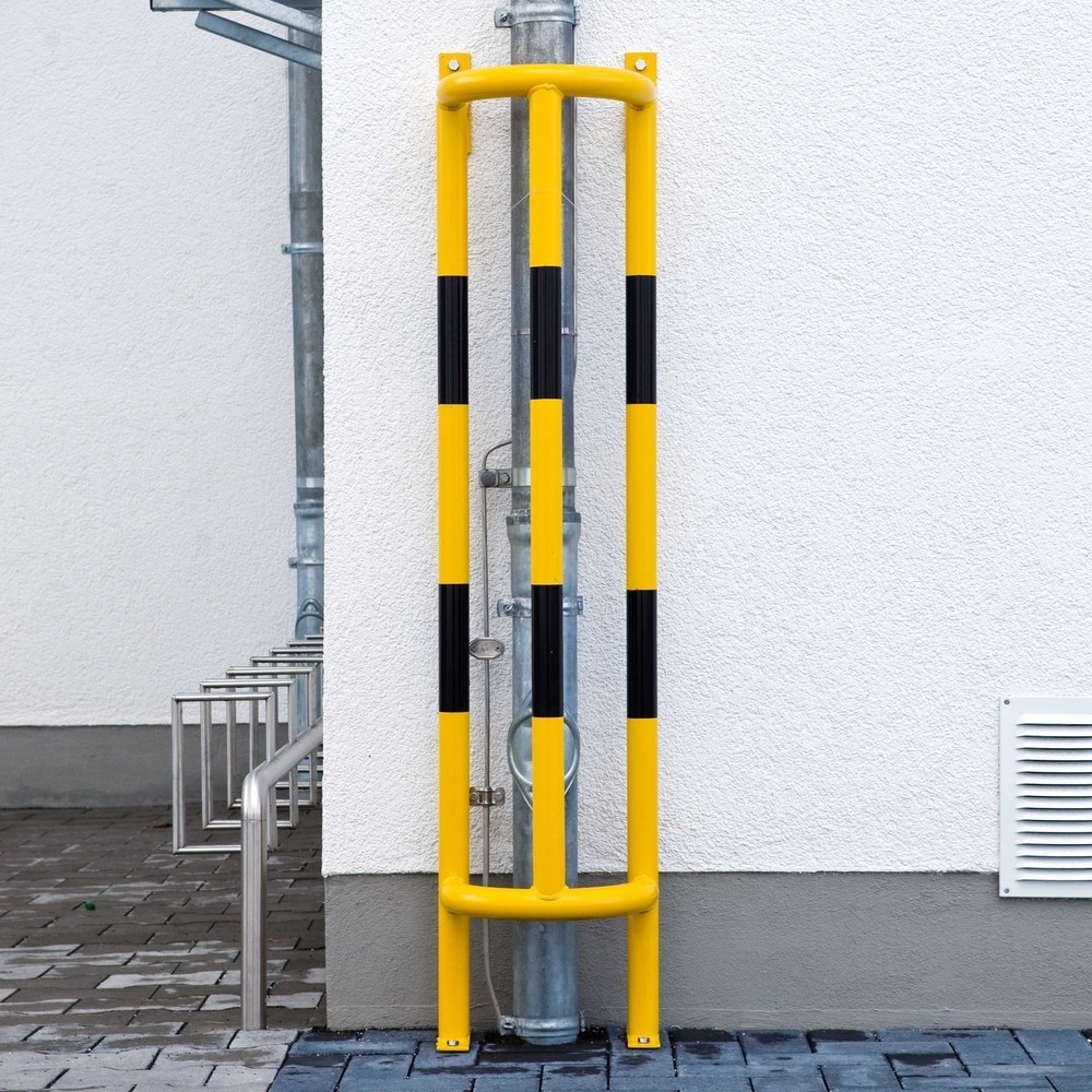 Produktabbildung Nr. 1: MORAVIA Rammschutzbügel für Rohre, Außenbereich, winkelförmig, HxT 1.500 x 350 mm