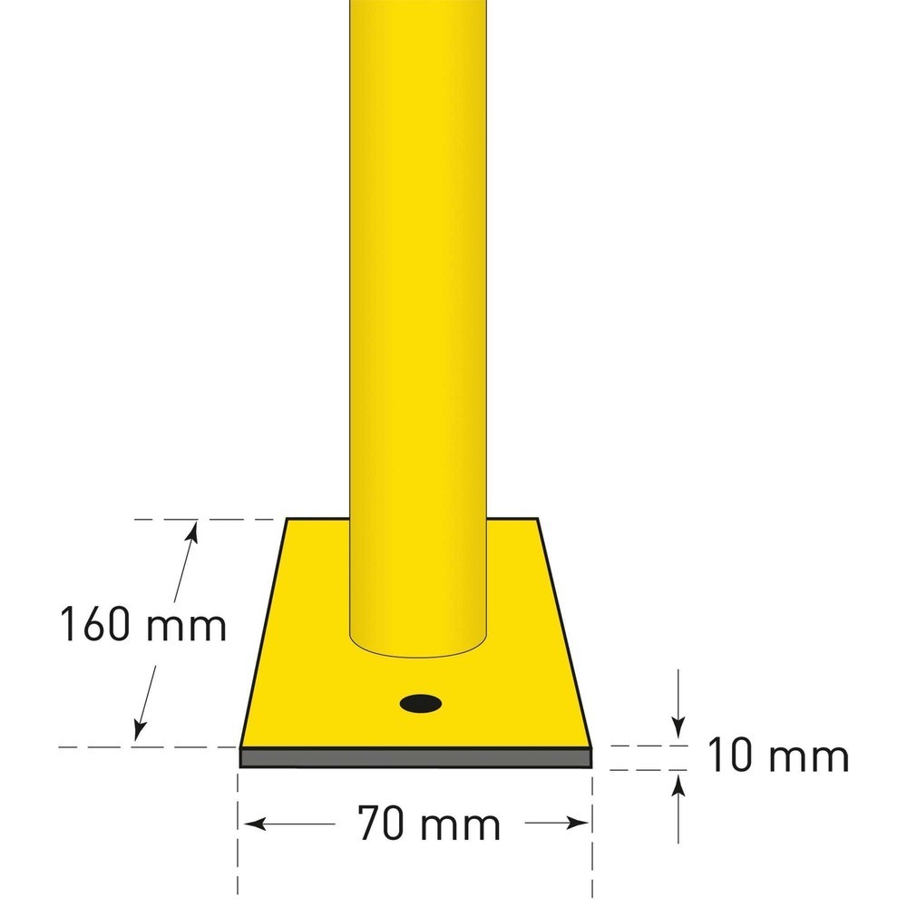 Produktabbildung Nr. 3: MORAVIA Rammschutzbügel, Außenbereich, winkelförmig, HxL 1.000 x 2.000 mm