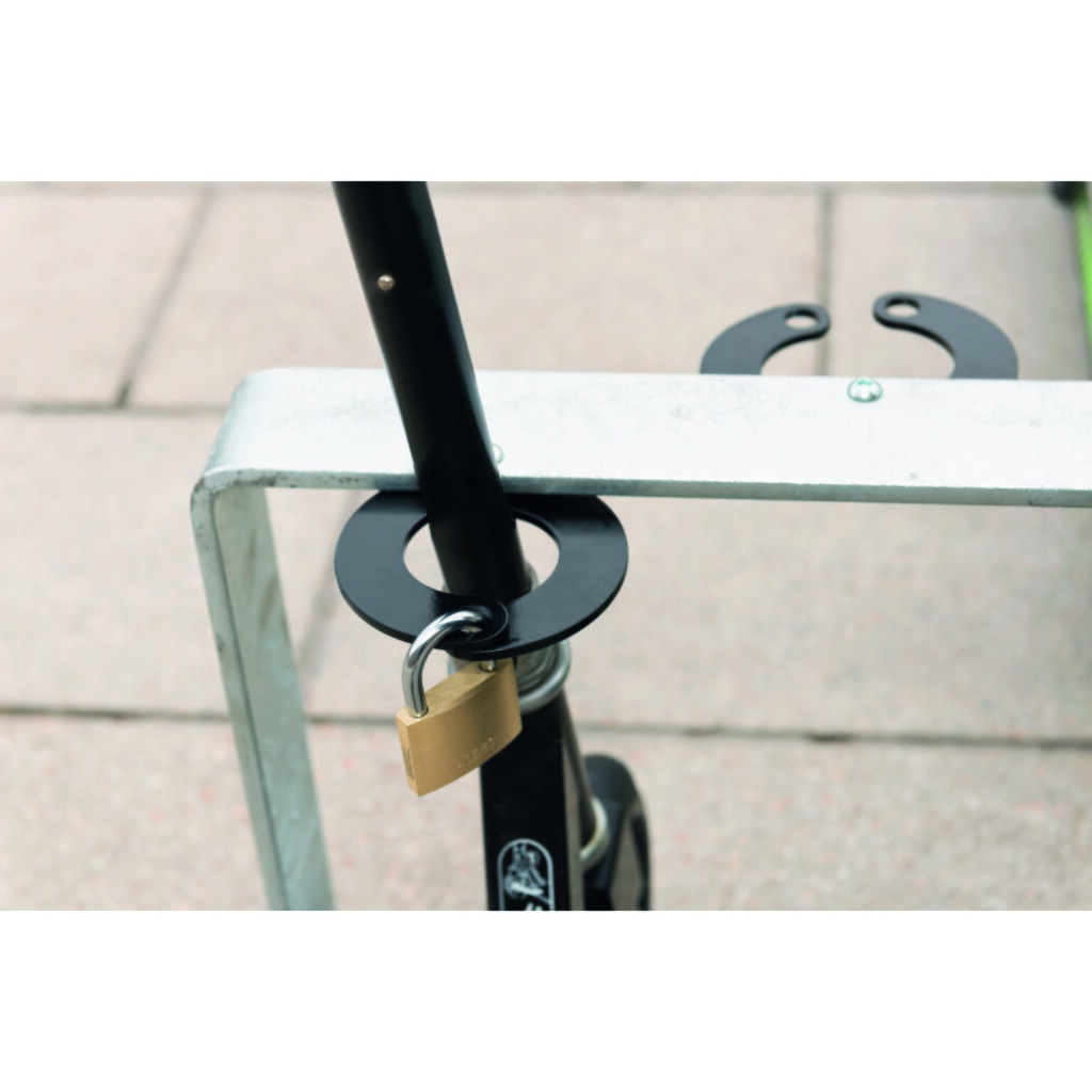 MORAVIA Scooter-Parker, 5 Einstellplätze, zum Aufdübeln, feuerverzinkt Produktabbildung Nr. 4: MORAVIA Scooter-Parker, 5 Einstellplätze, zum Aufdübeln, feuerverzinkt