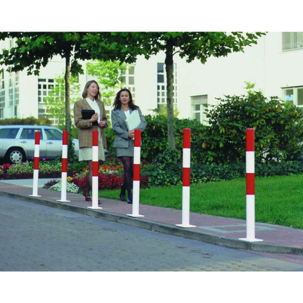Produktabbildung Nr. 3: MORAVIA Sperrpfosten MORION, feststehend, Rundrohr Ø 60 mm, feuerverzinkt & lackiert, zum Aufdübeln, 2 Kettenösen