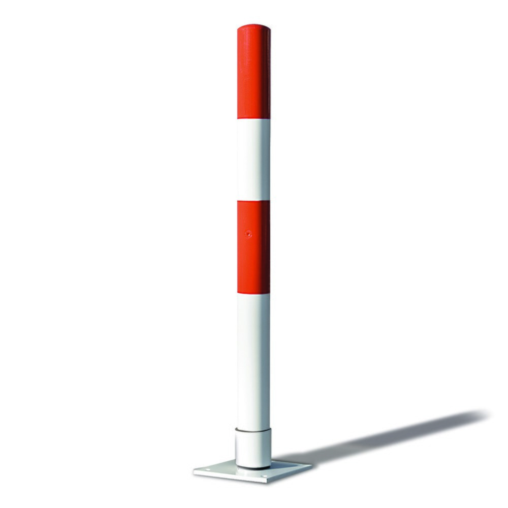 Produktabbildung Nr. 1: MORAVIA Sperrpfosten MORION-SWING, selbstaufrichtend, Rundrohr Ø 76 mm, zum Aufdübeln, rot/weiß