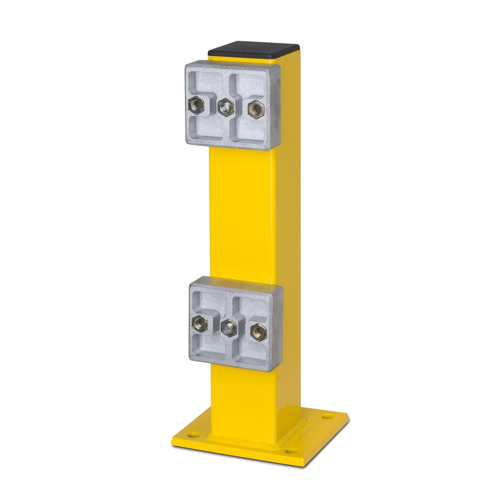 Produktabbildung Nr. 3: Standpfosten für Schutzplanken C-Profil, Außeneinsatz, Höhe 465 mm, gelb
